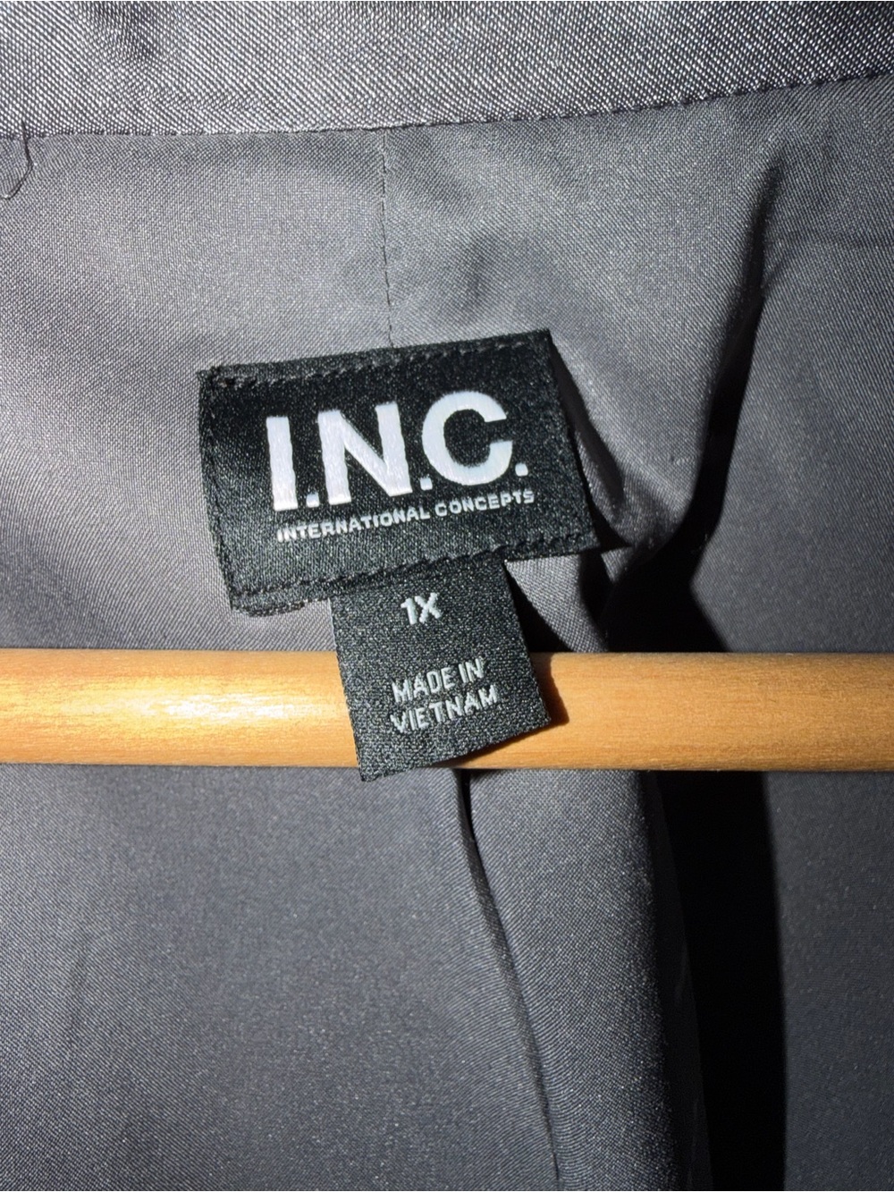 INC International Concepts Charcoal Gray Blazer Jacket - Picture 2 of 9